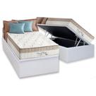 Cama Box Baú Solteiro: Colchão Molas MasterPocket Ensacadas D Angelis Anjos Superlastic King Best + Base CRC Courano White (88x188)