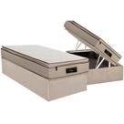 Cama Box Baú Solteiro: Colchão Molas MasterPocket Ensacadas Luckspuma Cloud + Base CRC Suede Clean (88x188)
