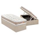 Cama Box Baú Solteiro: Colchão Molas Pocket Ensacadas Castor Silver Star Air Double Face + Base CRC Suede Clean(88x188) Cama Box Baú Solteiro: Colchão Molas Pocket Ensacadas Castor Silver Star Air Double Face + Base CRC Suede Clean(88x188)