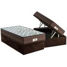 Cama Box Baú Solteiro: Colchão Molas Probel MasterPocket Ensacadas ProDormir Pallace + Base CRC Suede Brown(88x188) Cama Box Baú Solteiro: Colchão Molas Probel MasterPocket Ensacadas ProDormir Pallace + Base CRC Suede Brown(88x188)