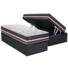 Cama Box Baú Solteiro: Colchão Ortopédico Herval AG65 Belfort + Base CRC Suede Gray (88x188)