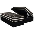 Cama Box Baú Solteiro: Colchão Ortopédico Paropas D28 AG80 Master Black Double Face + Base CRC Suede Black (88x188)