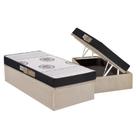 Cama Box Baú Solteiro: Colchão Ortopédico Polar D28 / EP Orthoface Class + Base CRC Suede Clean(88x188)