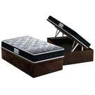 Cama Box Baú Solteiro: Colchão Ortopédico Probel D33/EP Firmepedic ProDormir Advanced Tech1500 Double Face + Base CRC Suede Brown(88x188)
