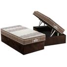 Cama Box Baú Solteiro: Colchão Ortopédico Probel D33 / EP Guarda Costas PróIntense Plus + Base CRC Suede Brown(88x188)
