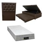 Cama Box Baú Solteiro com Auxiliar Bicama Colchão Riviera Molas Ensacadas 25cm Kit Completo com Cabeceira Botonê Diversas Cores Cama Box Baú Solteiro com Auxiliar Bicama Colchão Riviera Molas Ensacadas 25cm Kit Completo com Cabeceira Botonê Diversas Cores