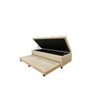Cama Box Baú Solteiro com Auxiliar Conjugada Blindada Pistão a Gás Suporta Até 200kg 188x88x42