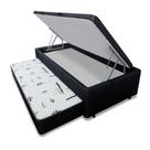 Cama Box Bau Solteiro Com Auxiliar Semi Ortopedica Poliester