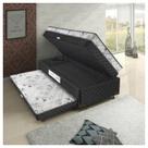 Cama Box Baú Solteiro Conjugado Espuma com Cama Auxiliar Bicama 3 em 1 - Matelassê Preto Cama Box Baú Solteiro Conjugado Espuma com Cama Auxiliar Bicama 3 em 1 - Matelassê Preto