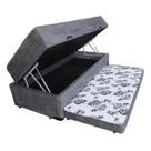 Cama Box Baú Solteiro Conjugado Espuma com Cama Auxiliar Bicama 3 em 1- Suede Cinza Cama Box Baú Solteiro Conjugado Espuma com Cama Auxiliar Bicama 3 em 1- Suede Cinza