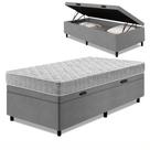 Cama Box Baú Solteiro D33 Inducol Soft 88x188x58cm Cbp Cinza Cama Box Baú Solteiro D33 Inducol Soft 88x188x58cm Cbp Cinza