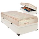 Cama Box Baú Solteiro e Colchão Deluxe Molas Ensacadas Colchobel Palha Cama Box Baú Solteiro e Colchão Deluxe Molas Ensacadas Colchobel Palha