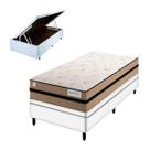 Cama Box Baú Solteiro e Colchão Smart Milano Molas Ensacadas