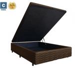 Cama Box Baú Solteiro Gold AColchões Matelado Marrom 41x138x188