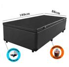 Cama Box Baú Solteiro Luxo Sintético Preto 40x88x188 - Ortobello Cama Box Baú Solteiro Luxo Sintético Preto 40x88x188 - Ortobello