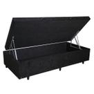 Cama Box Baú Solteiro Ortobello Móveis Suede Preto 43x88x188 Cama Box Baú Solteiro Ortobello Móveis Suede Preto 43x88x188