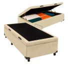 Cama box baú Solteiro Perola Nature 88x188