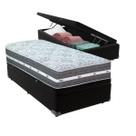 Cama Box Baú Solteiro Preto + Colchão Black Graphite 32 Molas Ensacadas Anjos Cama Box Baú Solteiro Preto + Colchão Black Graphite 32 Molas Ensacadas Anjos