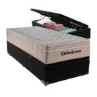 Cama Box Baú Solteiro Preto e Colchão Airtech Springpocket Molas Ensacadas Ortobom Cama Box Baú Solteiro Preto e Colchão Airtech Springpocket Molas Ensacadas Ortobom