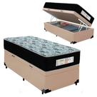 Cama Box Baú Solteiro Sonnolux com Colchão Molas Ensacadas Suede Bege Sereneprime Cama Box Baú Solteiro Sonnolux com Colchão Molas Ensacadas Suede Bege Sereneprime