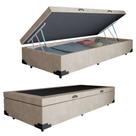 Cama Box Baú Solteiro Suede SerenePrime Bege 88x188x44