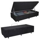 Cama Box Baú Solteiro Suede SerenePrime Preto 88x188x44 Cama Box Baú Solteiro Suede SerenePrime Preto 88x188x44
