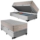 Cama Box Baú Suede Solteiro + Colchão SerenePrime Molas Ensacadas 88x188x69 Cama Box Baú Suede Solteiro + Colchão SerenePrime Molas Ensacadas 88x188x69