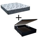 Cama Box Baú Viúva 128 Tecido Sintético Preto Com Colchão Alegro Bello Box Espuma D28 Cinza 58x128x188 Cama Box Baú Viúva 128 Tecido Sintético Preto Com Colchão Alegro Bello Box Espuma D28 Cinza 58x128x188
