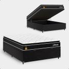 Cama Box Baú Viúva + Colchão Life D33 Pillow Top 128x188