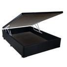 Cama Box Baú Viúva Loja Xerife Sintético Preto 41x128x188 Cama Box Baú Viúva Loja Xerife Sintético Preto 41x128x188