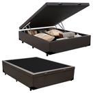 Cama Box Baú Viúva SerenePrime Sintético Marrom 128x188x44