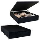 Cama Box Baú Viúva SerenePrime Suede Preto 44x128x188