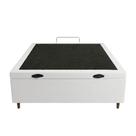 Cama Box Bau Viuva Sintetico Branco 128x188x35 - Santo Box