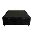 Cama Box Bau Viuva Suede Preto 128x188x35