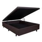 Cama Box Baú Viúvo 120x203x34 cm Suede Marrom