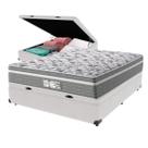 Cama Box Baú Viúvo Branco + Colchão Evolution Molas Ensacadas Probel
