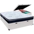 Cama Box Baú Viúvo Branco + Colchão Orthosono D33 Anjos