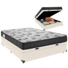 Cama Box Baú Viúvo e Colchão ISO 100 D33 Ortobom Palha