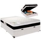Cama Box Baú Viúvo Especial 120x188e Colchão Roma Molas Ensacadas Luckspuma Branco