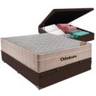Cama Box Baú Viúvo Marrom + Colchão Airtech Molas Ensacadas Ortobom