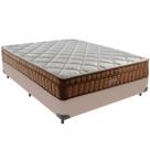 Cama Box Bege e Colchão Anjos Star Pillow In Casal Anjos