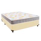 Cama + Box Bege e Colchão D20 Casal