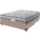 Cama Box Bege e Colchão Evolution Molas Ensacadas Casal Probel Cama Box Bege e Colchão Evolution Molas Ensacadas Casal Probel