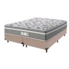 Cama Box Bege e Colchão Queen Evolution Molas Ensacadas Probel Cama Box Bege e Colchão Queen Evolution Molas Ensacadas Probel