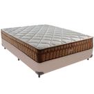 Cama Box Bege E Colchão Star Pillow In Molas Ensacadas Casal