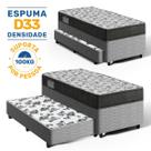 Cama Box Bicama com Colchão de Espuma D33 Ortobom ISO 100 Auxiliar de Molas Unique Solteiro 88 cm