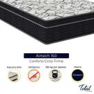 Cama Box Bipartido Casal Bege e Colchão Airtech 150 D45 Ortobom