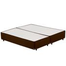 Cama Box Bipartido CASAL Corano Marrom Universal - 138x188