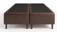 Cama Box Bipartido Casal Sintetico Marrom 138x188x35 - FA Elegante