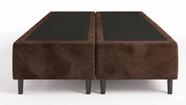 Cama Box Bipartido Casal Suede Marrom 138x188x35 - FA Elegante